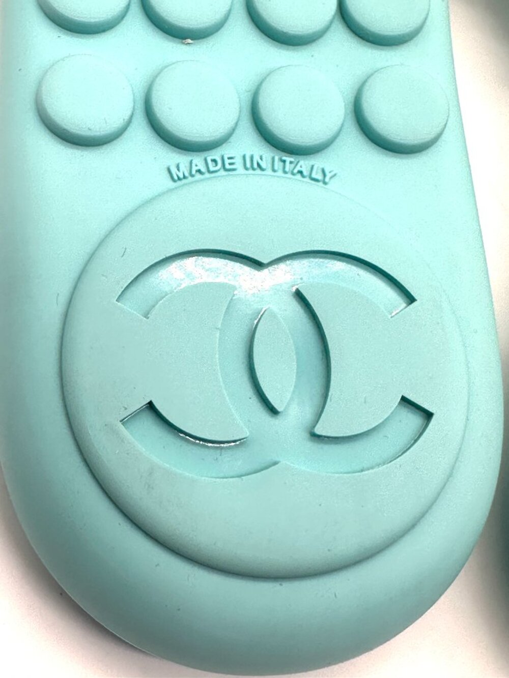 CHANEL 21S Leather Chain Terry Flip Flop Thong Flat Sandals Shoes - Picture 12 of 14